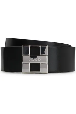 HUGO BOSS Cinturón reversible de piel italiana con hebilla con logo