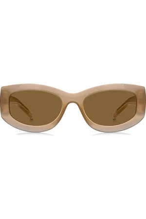 HUGO BOSS Gafas de sol de acetato translúcido con detalles de logo