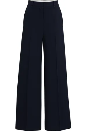 HUGO BOSS Pantalones relaxed fit de talle alto con pernera ancha