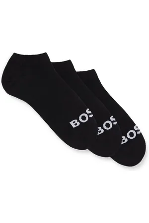 HUGO BOSS Paquete de 3 pares de calcetines a la altura del tobillo con logos en contraste