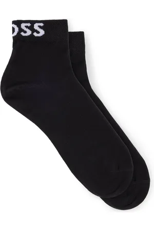 HUGO BOSS Paquete de 2 pares de calcetines cortos con logos en contraste