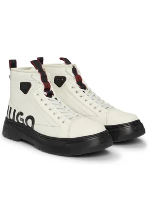 HUGO BOSS Botas con cordones y logo de efecto brillante