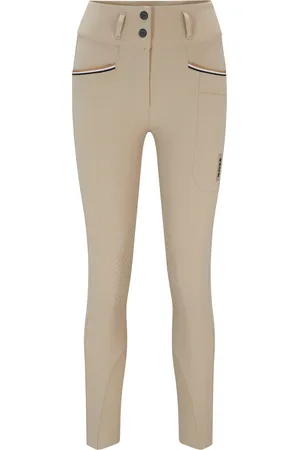 HUGO BOSS Pantalones de talle alto para equitación con agarre en las rodillas