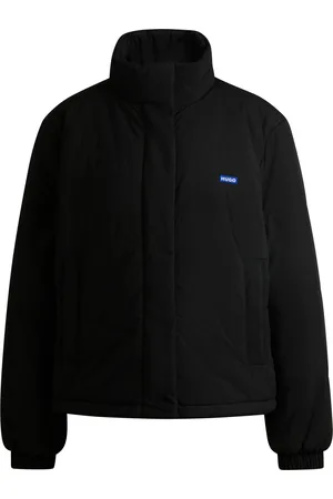 HUGO BOSS Chaqueta acolchada repelente al agua con etiqueta con logo azul