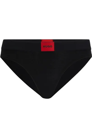 HUGO BOSS Braguitas de tiro medio en algodón elástico con etiqueta con logo