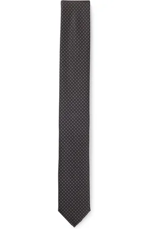 HUGO BOSS Corbata de jacquard de seda con estampado geométrico