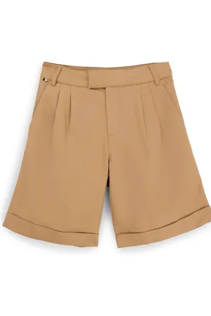 HUGO BOSS Shorts loose fit para niños en sarga de algodón