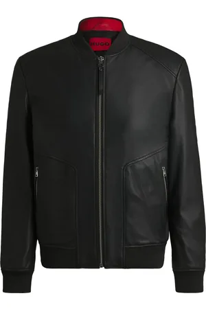 HUGO BOSS Cazadora bomber slim fit de piel