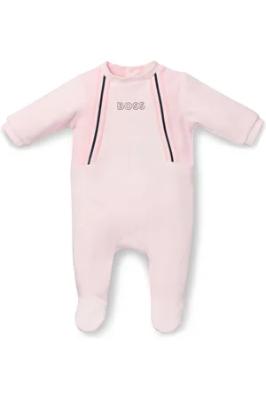HUGO BOSS Pijama para bebé en terciopelo de algodón con logo estampado