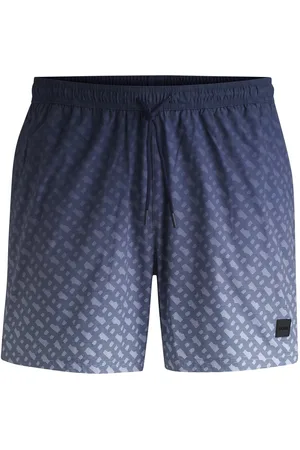 HUGO BOSS Bañador con insignia de logo y estampado de monogramas en degradado