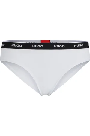 HUGO BOSS Braguitas de algodón elástico con logos en la cintura