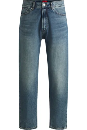 HUGO BOSS Jeans relaxed tapered fit de denim de algodón medio