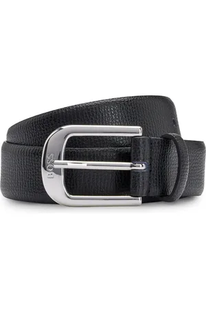 HUGO BOSS Cinturón de piel italiana y hebilla con logo