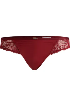 HUGO BOSS Braguitas brasileñas de encaje elástico con detalle de logo