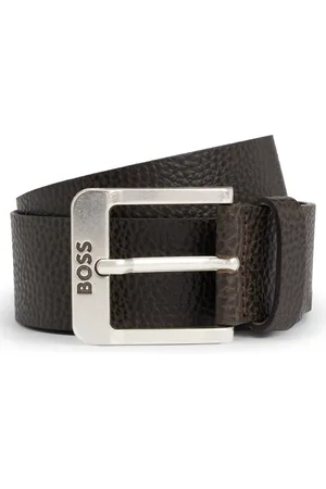 HUGO BOSS Cinturón de piel italiana con hebilla con logo