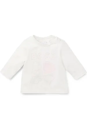 HUGO BOSS Camiseta para bebé en algodón elástico con logo de diseño