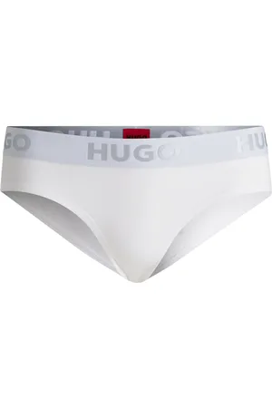 HUGO BOSS Braguitas de algodón elástico con logo en la cintura