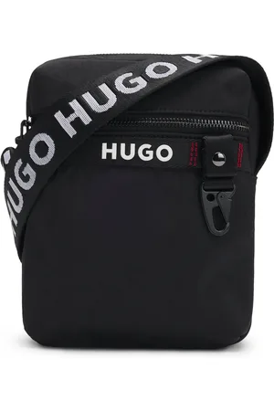 HUGO BOSS Bolso mensajero con correa ajustable de la marca y cierre de cremallera