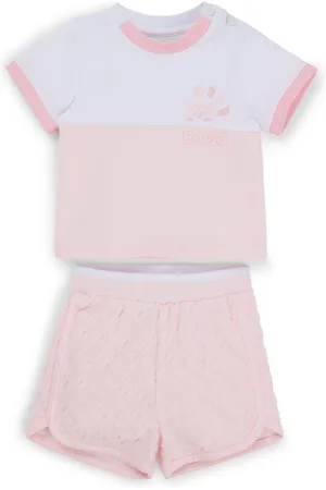 HUGO BOSS Conjunto de camiseta y shorts para bebés en caja de regalo
