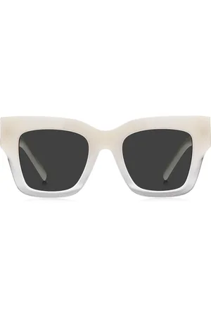 HUGO BOSS Gafas de sol de acetato en tono opalino con herrajes de la marca