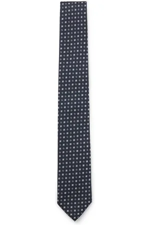 HUGO BOSS Corbata de mezcla de seda con estampado en jacquard