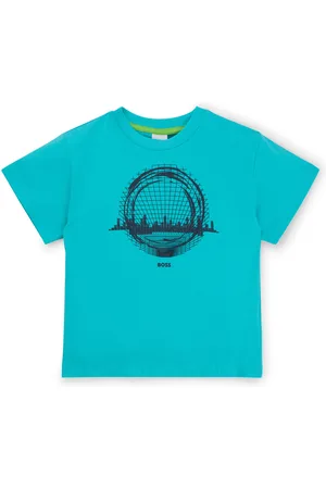 HUGO BOSS Camiseta loose fit para niños en algodón con estampado de temporada