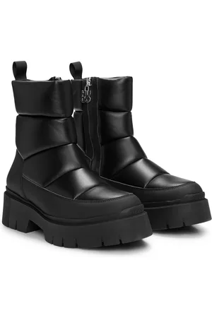 HUGO BOSS Botas de piel sintética con efecto guateado