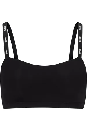 HUGO BOSS Bralette de punto elástico con tirantes de la marca