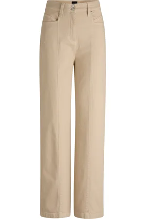 HUGO BOSS Pantalones de algodón con detalles de costuras