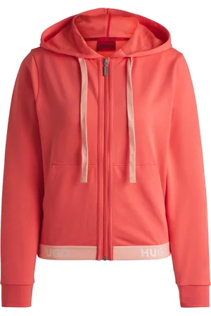 HUGO BOSS Sudadera con capucha relaxed fit con logo en la cintura