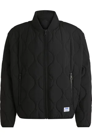 HUGO BOSS Chaqueta guateada repelente al agua con insignia de logo