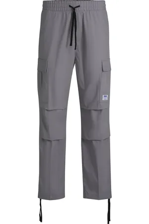 HUGO BOSS Pantalones cargo relaxed fit de algodón estructurado