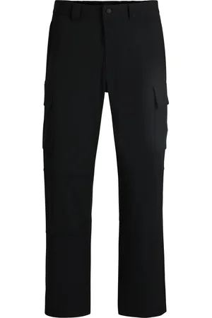 HUGO BOSS Pantalones estilo cargo relaxed fit de tejido elástico