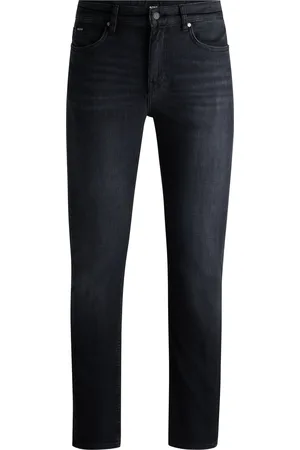 HUGO BOSS Vaqueros Delaware slim fit de denim italiano negro supersuave
