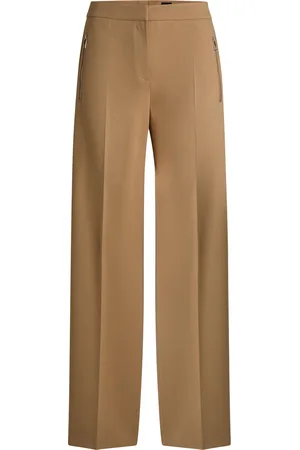 HUGO BOSS Pantalones regular fit de tejido elástico con bolsillos con cremallera