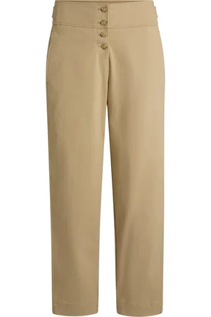 HUGO BOSS Pantalones regular fit en algodón elástico cepillado