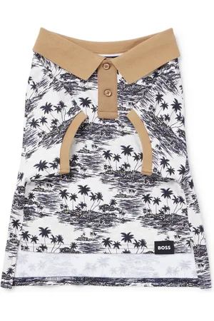 HUGO BOSS Polo para perros en algodón con estampado de palmeras