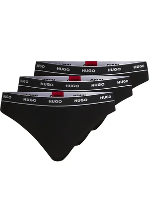 HUGO BOSS Paquete de tres tangas con cintura de la marca
