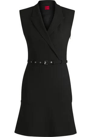HUGO BOSS Vestido estilo blazer con cinturón de hebilla