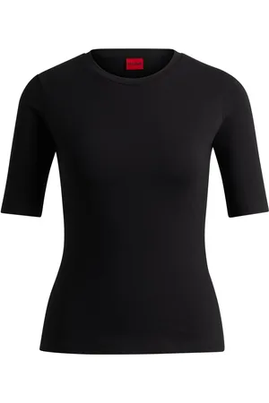HUGO BOSS Camiseta slim fit de algodón, modal y elástico