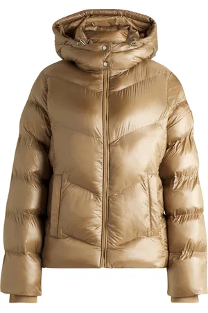 HUGO BOSS Chaqueta acolchada repelente al agua con capucha ajustable