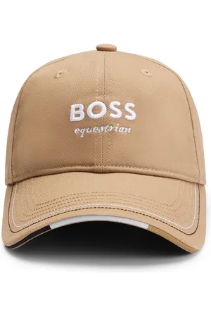HUGO BOSS Gorra para equitación con logo bordado y correa de piel