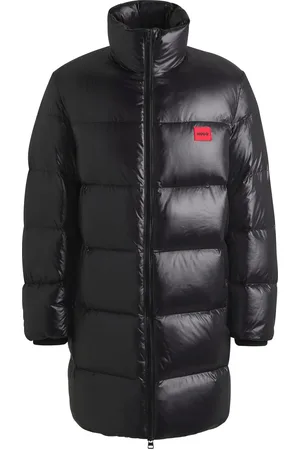 HUGO BOSS Chaqueta de plumón repelente al agua con ribete de logo