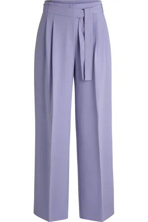 HUGO BOSS Pantalones relaxed fit en crepé japonés resistente a las arrugas