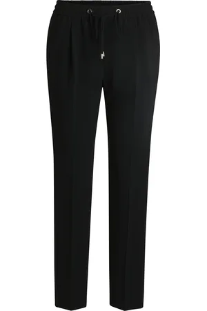 HUGO BOSS Pantalones regular fit de crepé japonés