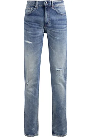 HUGO BOSS Jeans slim fit de denim elástico con efecto desgastado