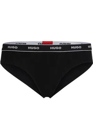 HUGO BOSS Braguitas de algodón elástico con logos en la cintura