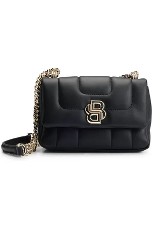 HUGO BOSS Bolso bandolera guateado con monograma Double B