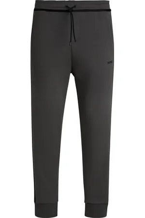 HUGO BOSS Pantalones de chándal de algodón con cinta y logo