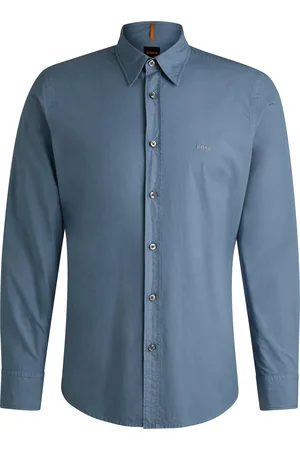 HUGO BOSS Camisa regular fit en popelín de algodón